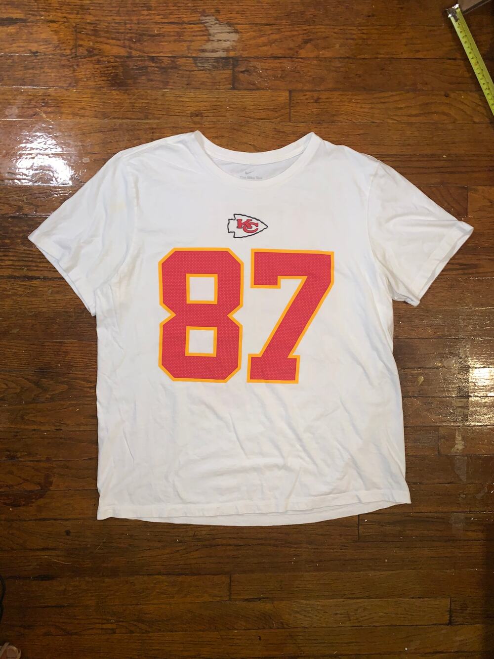 Nike Travis Kelce Kansas City Chiefs 87 T Shirt Mens XL White NFL Football